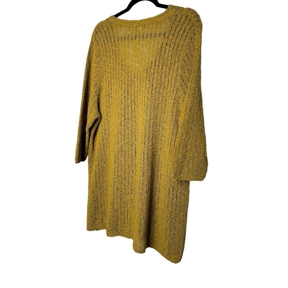 J.Jill Open Stitch V-Neck Tunic Sweater in Gilded Coin Size 2X - Picture 3 of 8